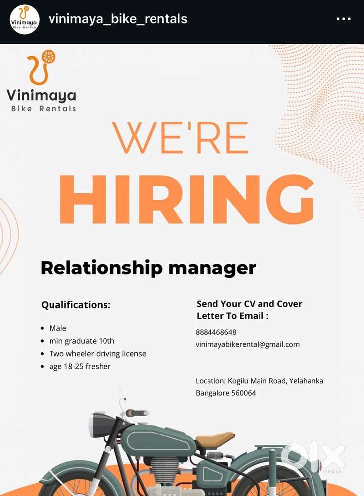 Required store head for bike rentals