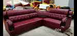 CHINA HANDLE L SHAPE SOFA SET WITH DIAMOND BUTTONS