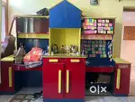 Childrens study table and cabinet