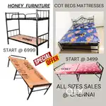 Collection New - Steel Cot Bed Mattresses, Hostel Bunker Cot, folding