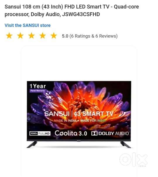 RUSH DEAL-SANSUI 43 inch FHD SMART TV