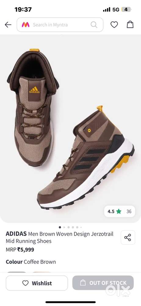 Size 9– never used adidas mid running shoes