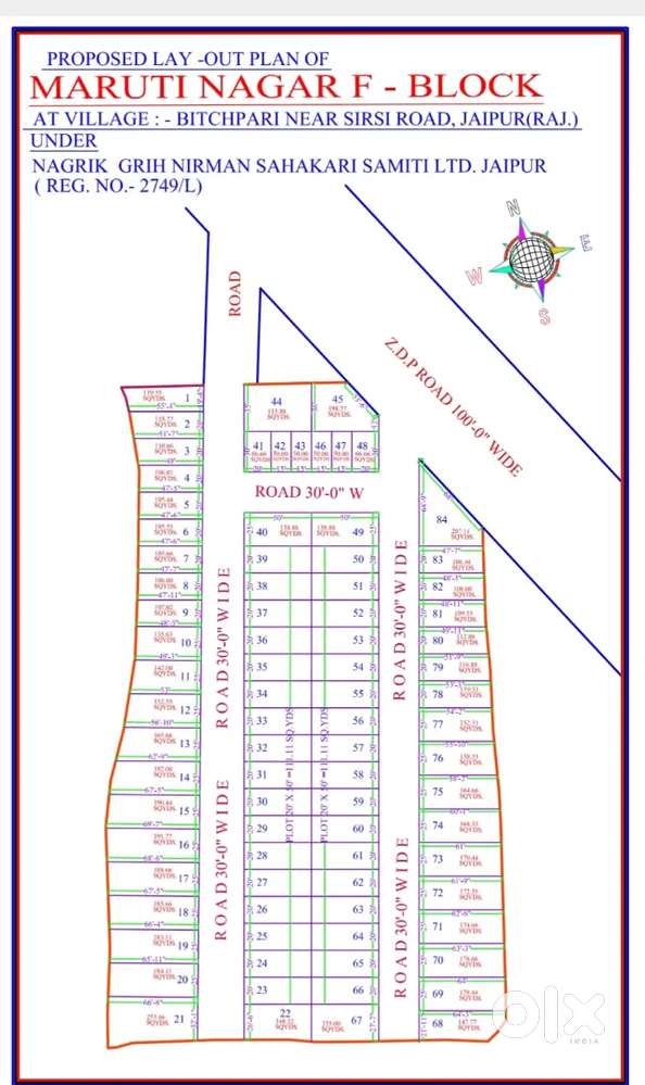 111 Sq Yard Plots Near Sachivalya Enclave, Bad ke Balaji Ajmer Road