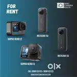 Action Cameras For Rent.GoPro 12,GoPro 13, Insta360 X3,X4,X5 Extr Batt