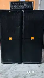 Rent.  Double 12inch  speakers with amp available for rent
