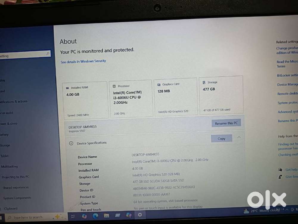 Dell Laptop Inspiron 5567