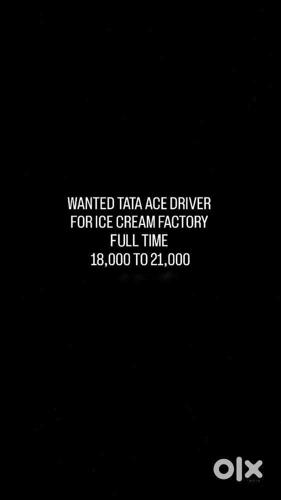 Wanted tata ace driver