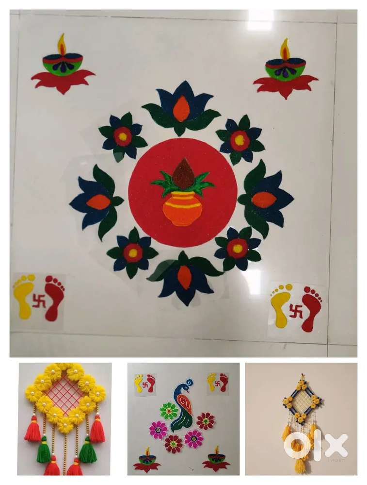 Handmade Rangoli Patches and Handmade Home Decor