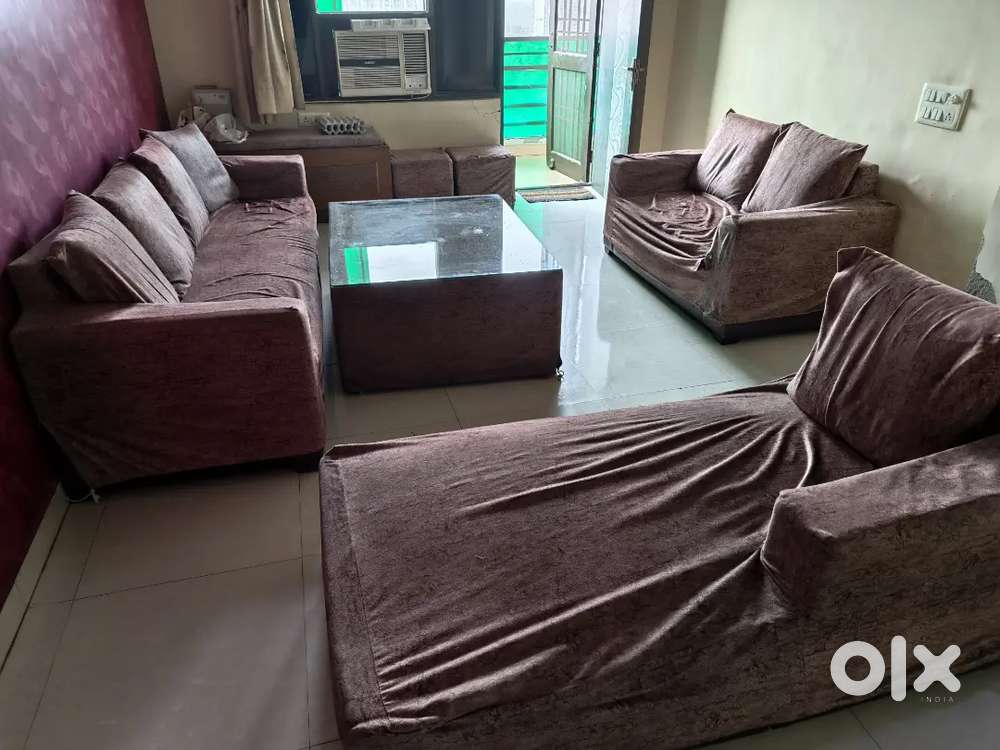 9 Seeter Sofa with Table and Mirror along with 1 Setty