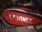 Kit bag of yonex with 2 yonex racket and 4 shuttles