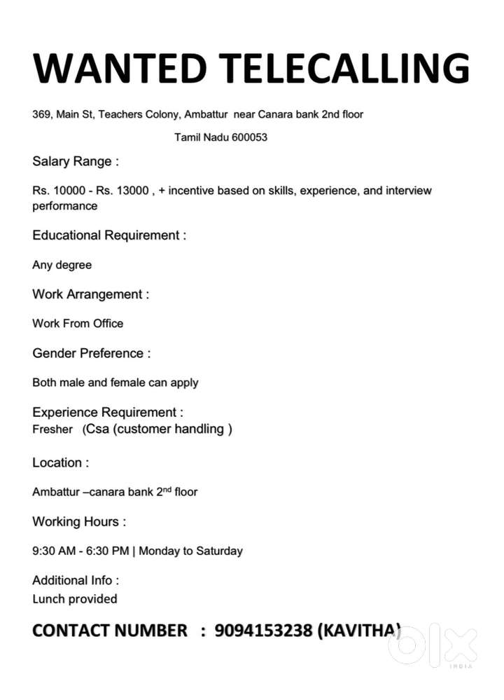 Bpo telecalling tamil voice process