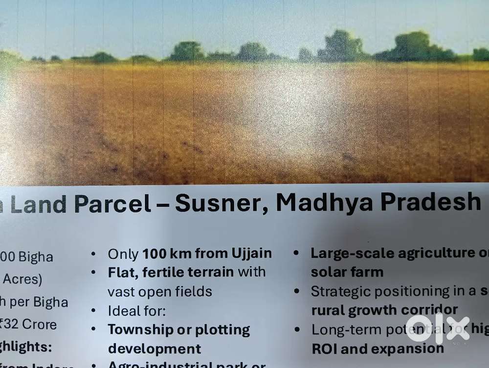 800 Bigha land for sale in Susner @ 4 Lakhs per bigha