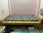 Double size wooden bed + Wooden Table