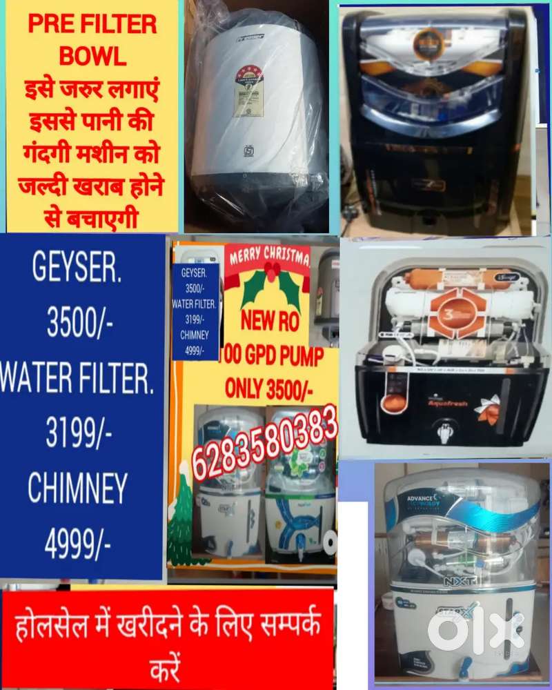 AQUA FRESH WATER PURIFIER RO FILTER, GEYSER, CHIMNEY, SALE REPAIR