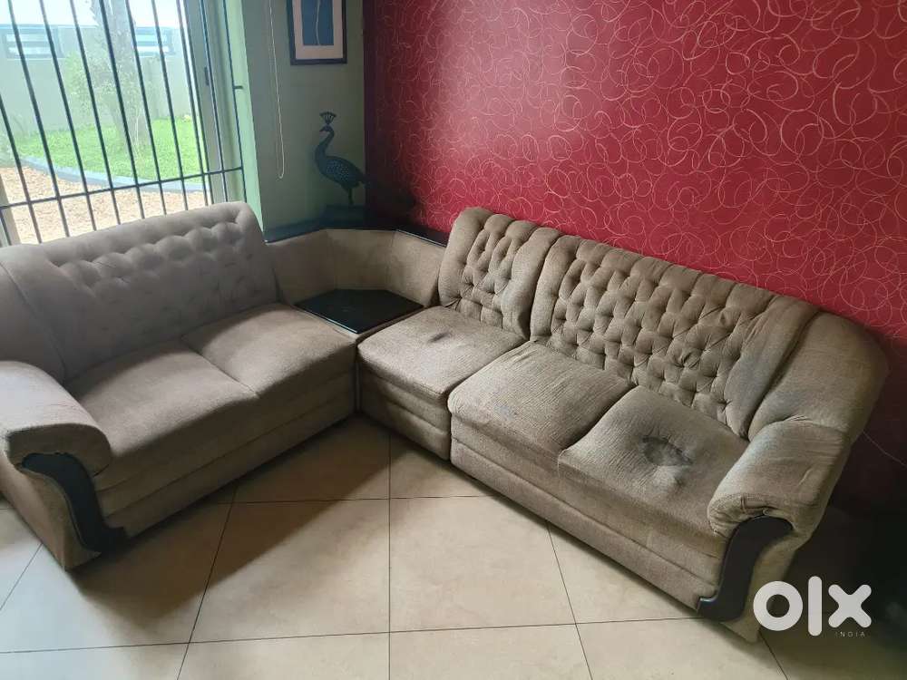 Corner Sofa with Corner stand