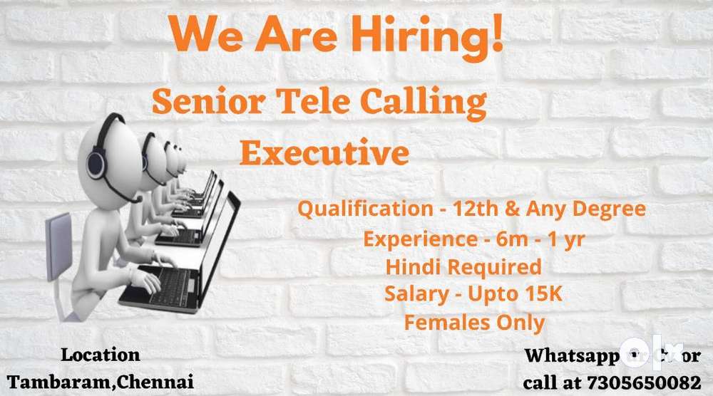 Job For Senior Telecallers in E-Commerce Companyy