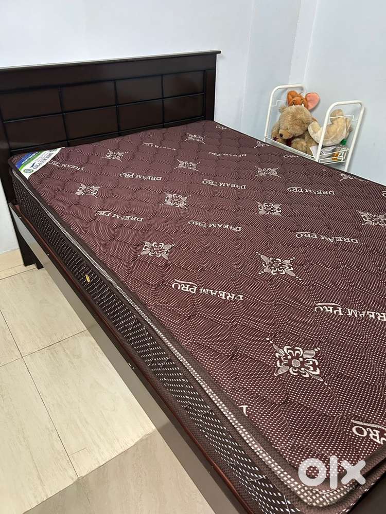 Wooden Double bed Cot & spring mattress