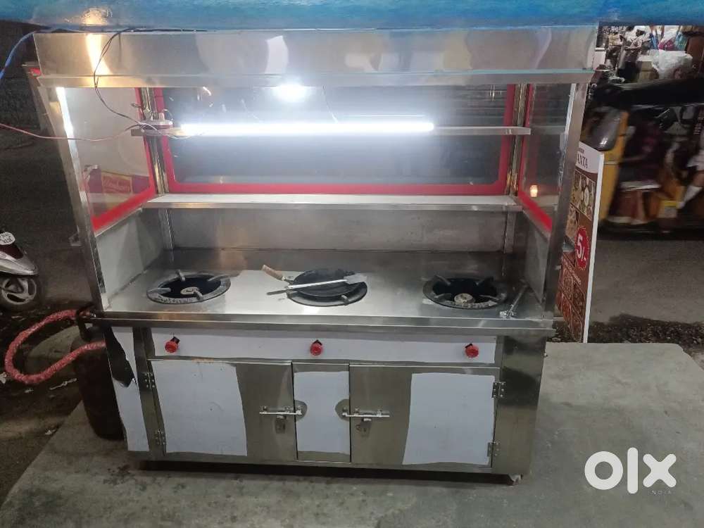 Fast food stall and all types of snakes, curry point and chapathi