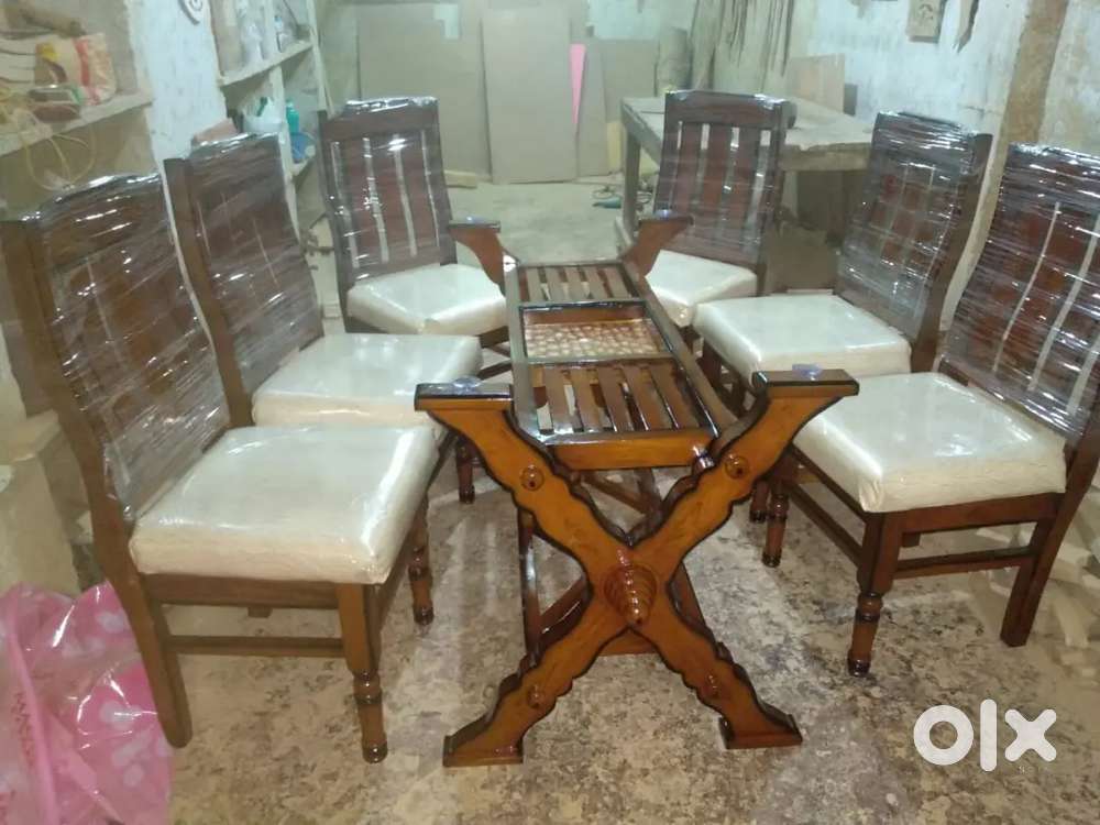 DINNING TABLE WITH MIRROR 6 CHAIRS AFFORDABLE PRICE IN N.Z FURNITURE