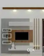 1/6 BHK flats office Bangalow in pop furniture colour work solution