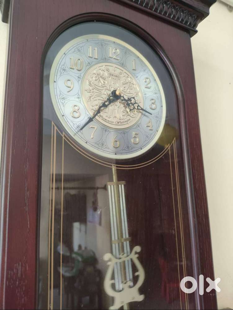 Seiko wall clock (QXH008B Oak Wood Pendulum Clock)