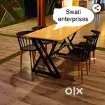 New iron frame dining table chair set restaurant cafe furniture