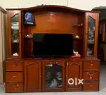 teak wood TV wardrobe