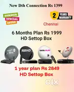 AIRTEL DTH SETTOP BOX ! TÀTA !  SUNDIRECT ! PLÀY ! DISHTV VIDEOCON D2H