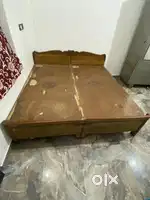 Solid Wooden Double Bed – Strong & Durable