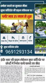 Super corridor ki prime location me plots available near by TCS