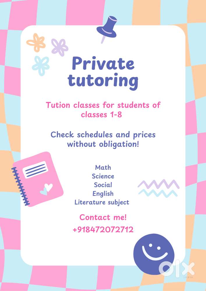 Tution classes for students of classes 1-8