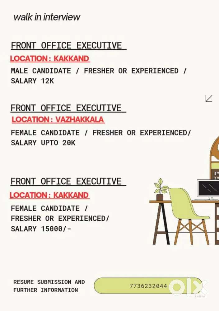 Hiring - Front Office Executive