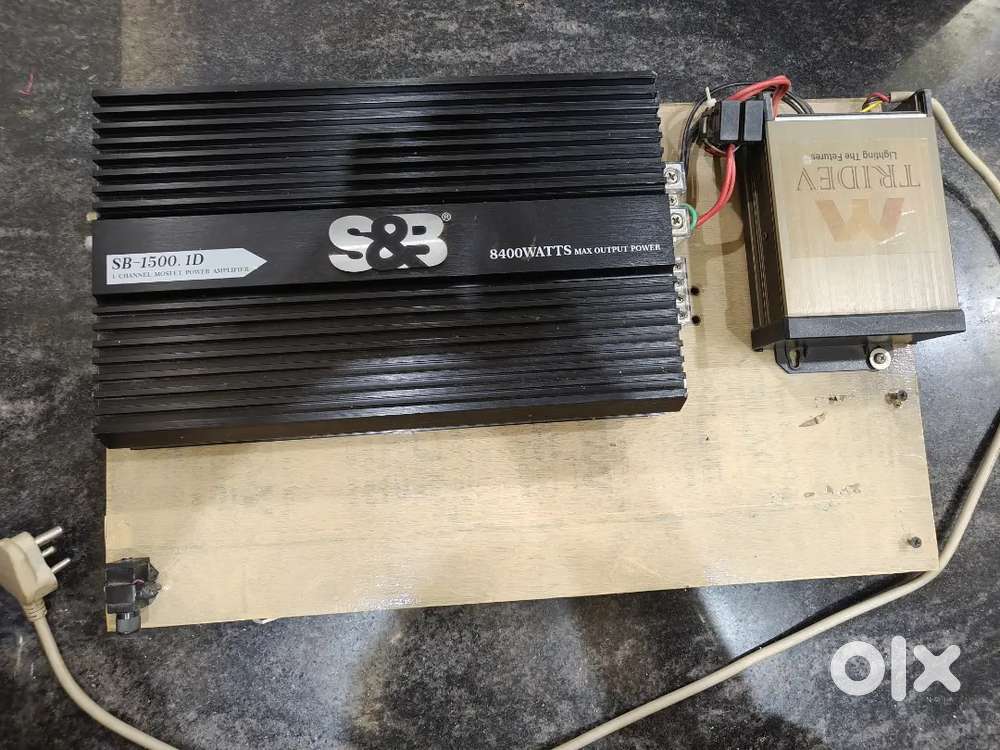 S&b amplifier and jbl , rebal audio subwoofer with box