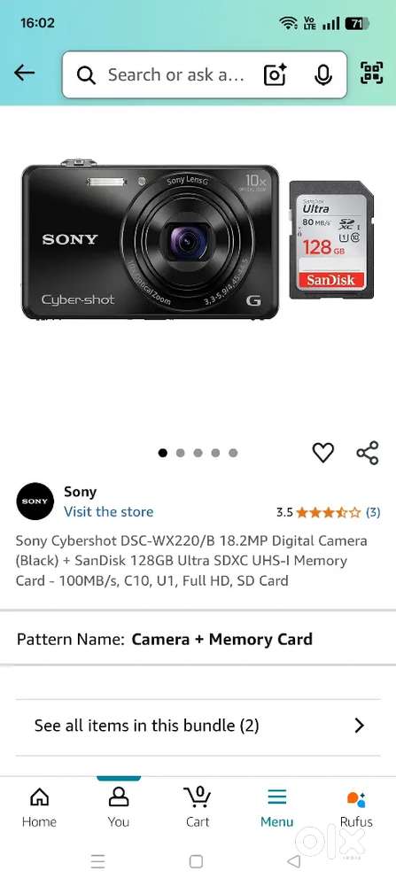 Sony Camera Cybershot DSC WX220B
