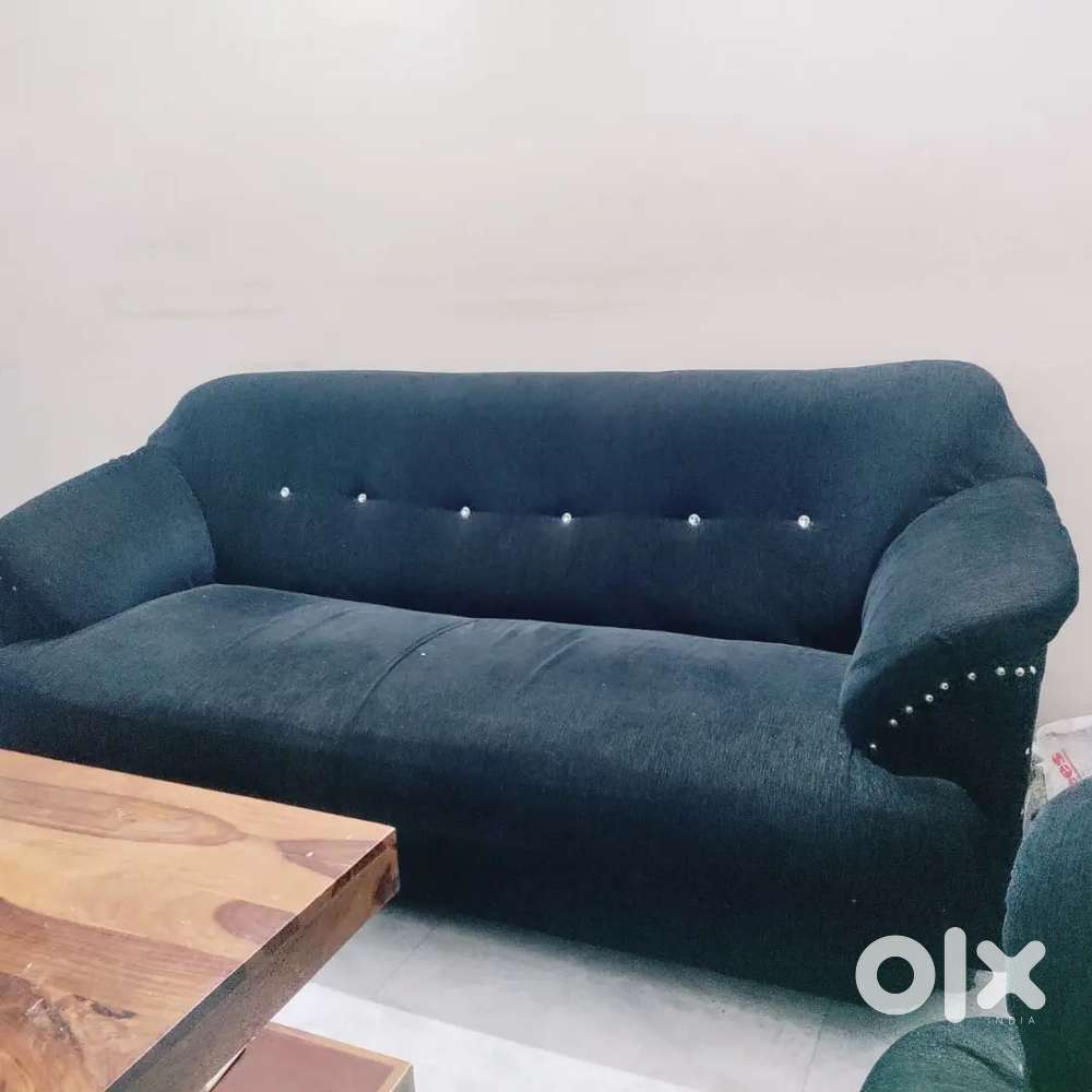 Sofa set with King size bed with cot