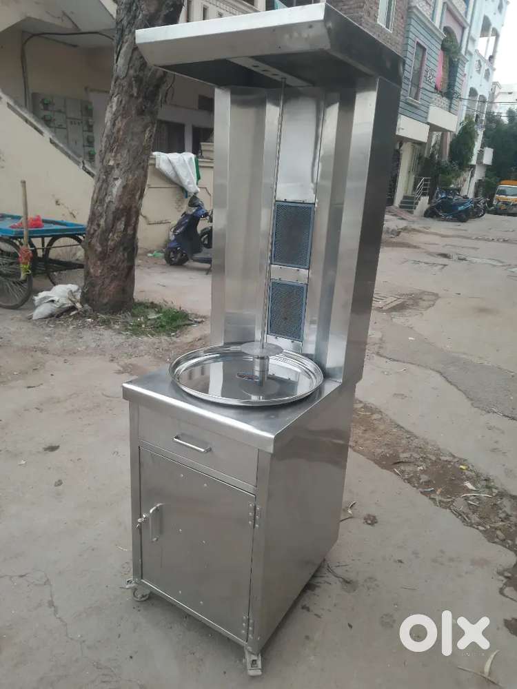 shawarma machine Double-Burner with (4×4 Wheels) For Sale