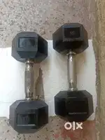 10 kg 2 nos. Hex rubber dumbbells