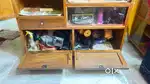 Shagun wooded clothing rack with mirror