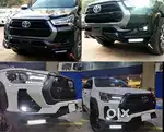 Toyota Hilux front skirting with fog lights cover and drl