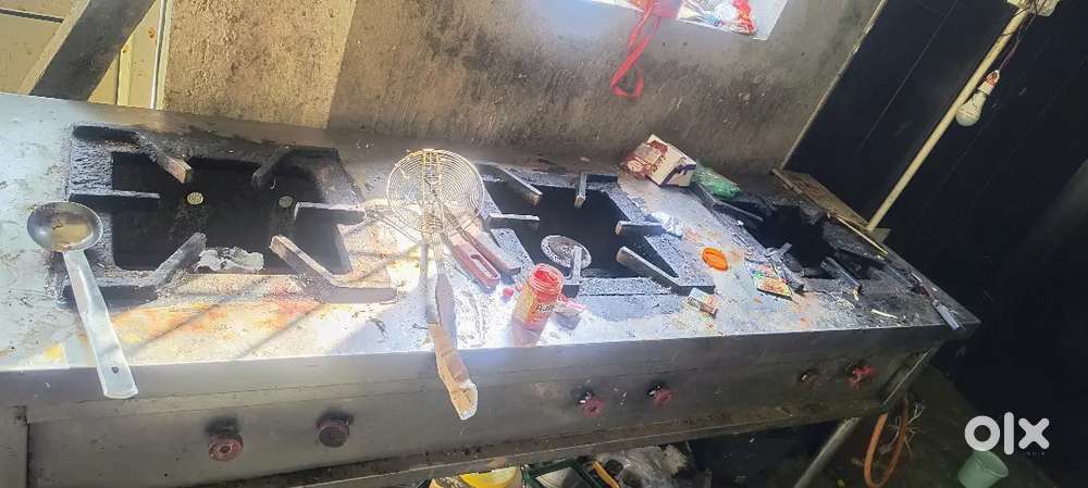Stainless steel 3 burner comercial bhatti in running condition