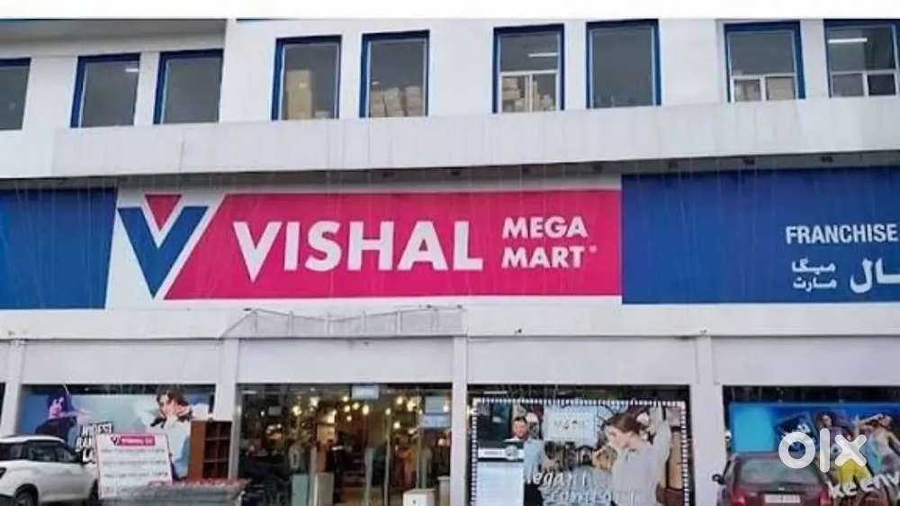 Urgent requirement in shopping mall vishal mega Mart for for freshers
