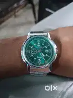 Eddy hagee new edition peacock blue analog watch