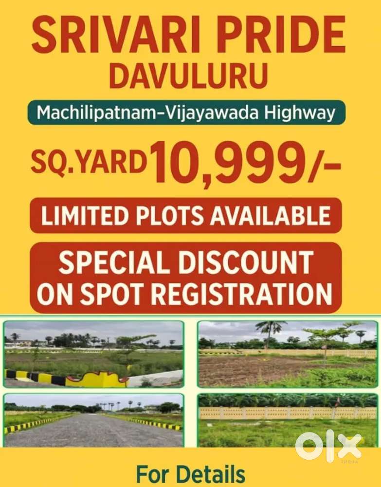 Best for housing and investment plot nearby houses-Davuluru.