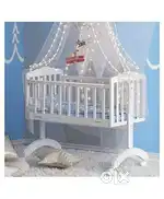 Babyhug Baby swingable cot cradle and mattress