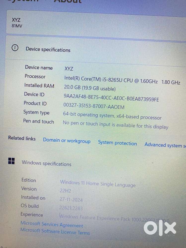 LENOVO_i5_20GB RAM