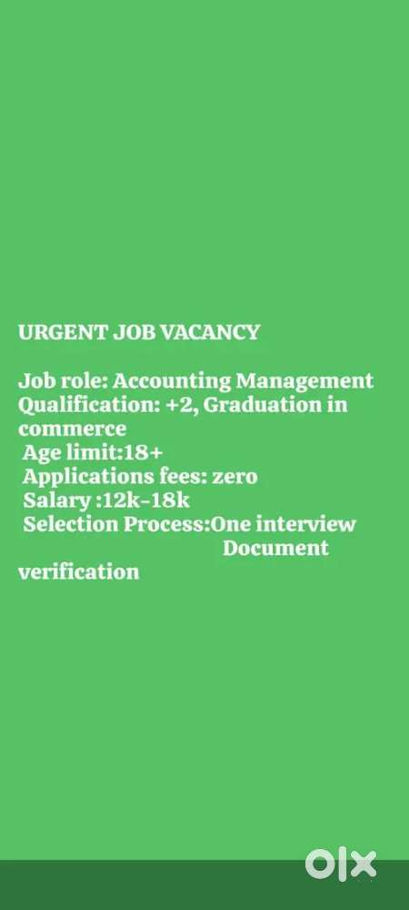 Urgent requirement