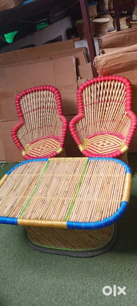 Bamboo Mudda Chair Bamboo Table Cane Chair Cane Stool Iron Stool