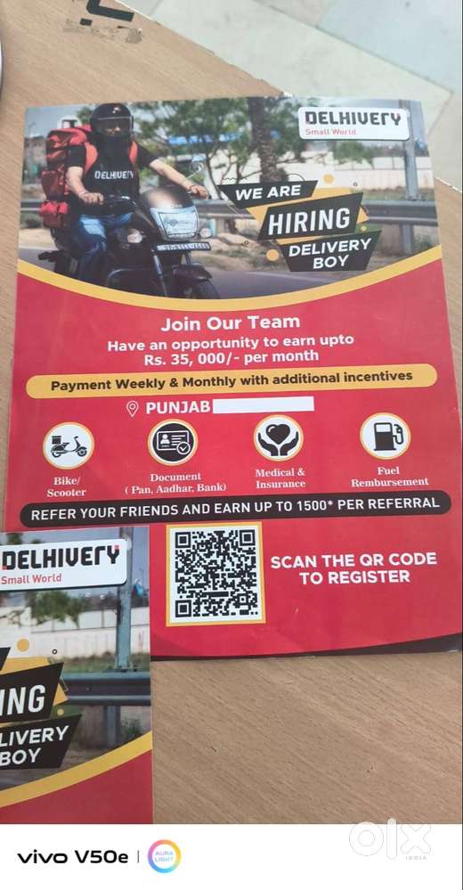 Delivery Boy Job in patti _bhikipind