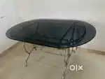 4-Seater Glass Dining Table