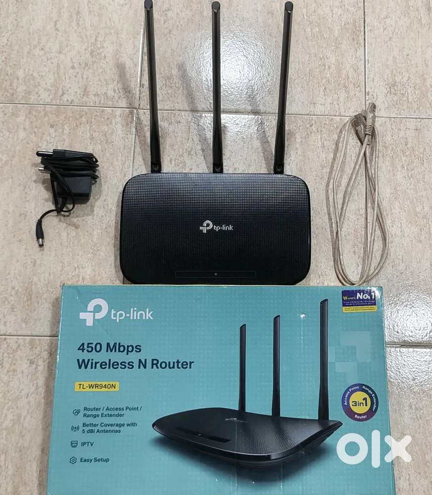 TP-Link TL-WR940N 450 Mbps Wi-Fi Router (With Box & Accessories)